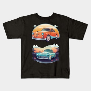 "Sunset Escapade: Cruising into the Horizon's Warm Embrace" Kids T-Shirt